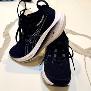 ASICS Gel Nimbus FF Blast+ Black and White Athletic Sneakers Shoes size 5